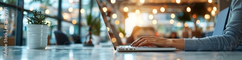 Person Working on Laptop at Desk