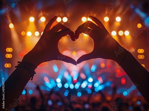 People Forming Heart Shape With Hands at Concert