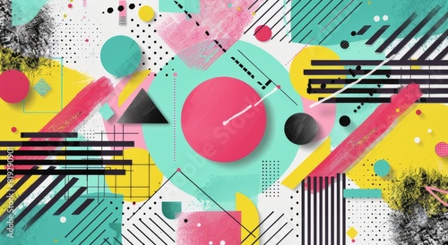Colorful Abstract Background With Geometric Shapes
