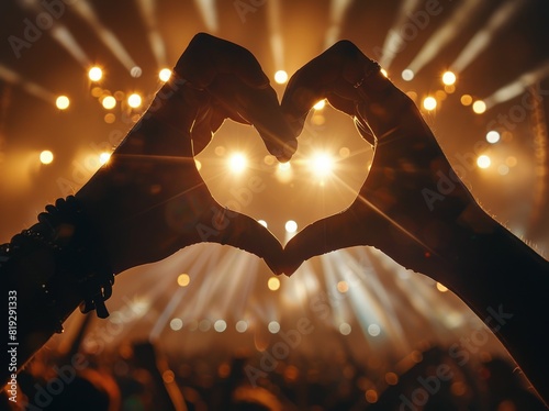 People Forming Heart Shape With Hands at Concert