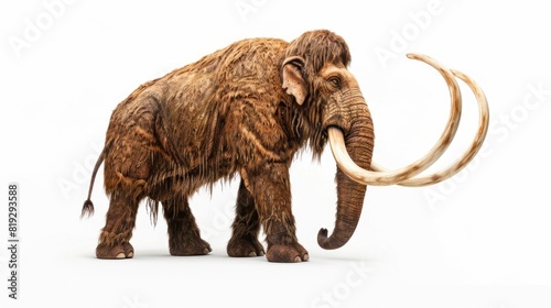 Prehistoric Mammoth Isolated on White