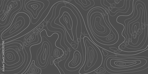 Topographic vector map pattern. Abstract mountain terrain map background with abstract shape line texture. 