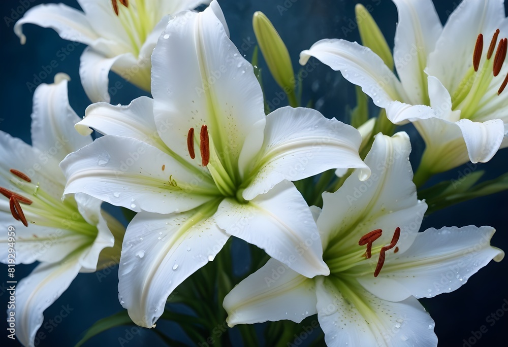 Obraz premium Lilies flower closeup Realistic Light understand sun light significantly summer season flower concept