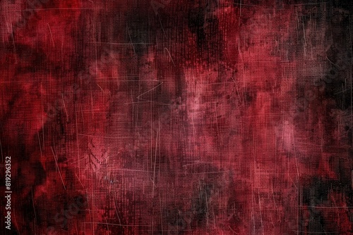 Dark red canvas grungy background or texture - Generative ai