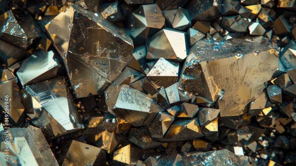 Pyrite Crystal Background Pyrite Crystal Background