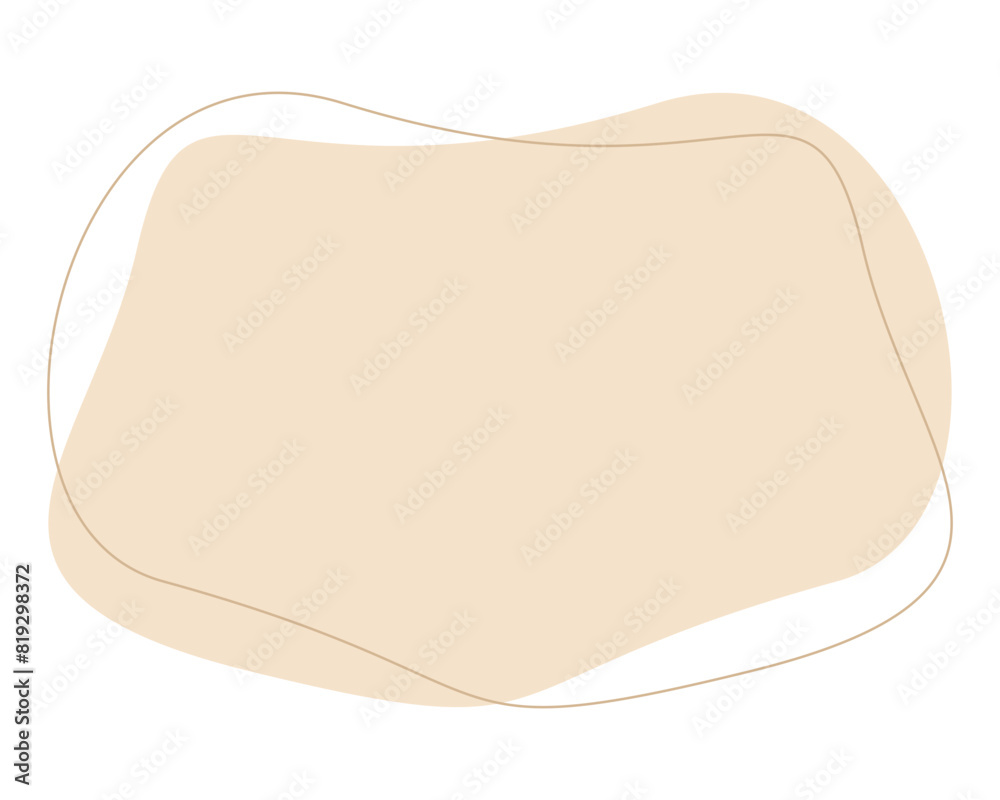 Simple abstract organic shape in pastel tone isolated on a transparent background Simple abstract organic shape in pastel tone isolated on a transparent background