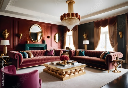A Cozy matellic colours luxrious living room for luxrious living photo