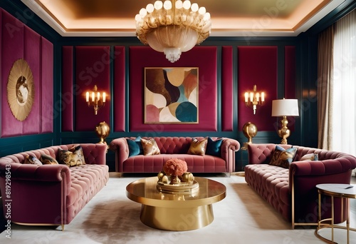 A Cozy matellic colours luxrious living room for luxrious living photo