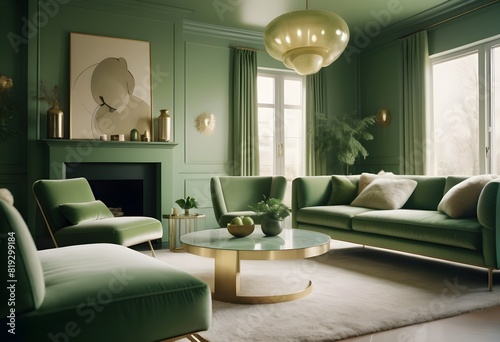 A Cozy matellic colours luxrious living room for luxrious living photo