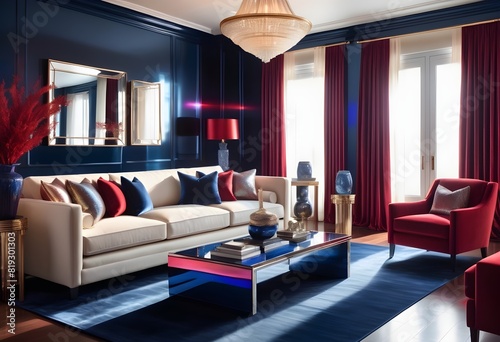 A Cozy matellic colours luxrious living room for luxrious living photo