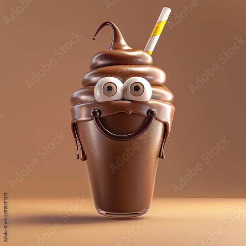 Cute Cartoon Chocolate Shak...