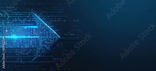 abstract arrow with digital technology background