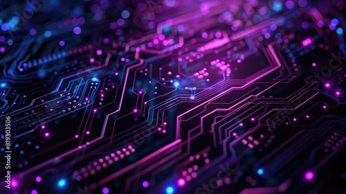 abstract background with circuit board lines glowing