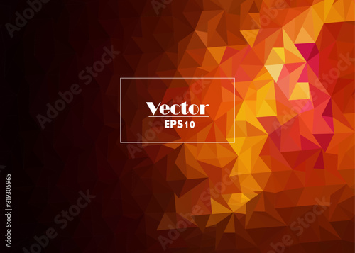 the surface of the sun is digital abstract vector image stylized from triangles