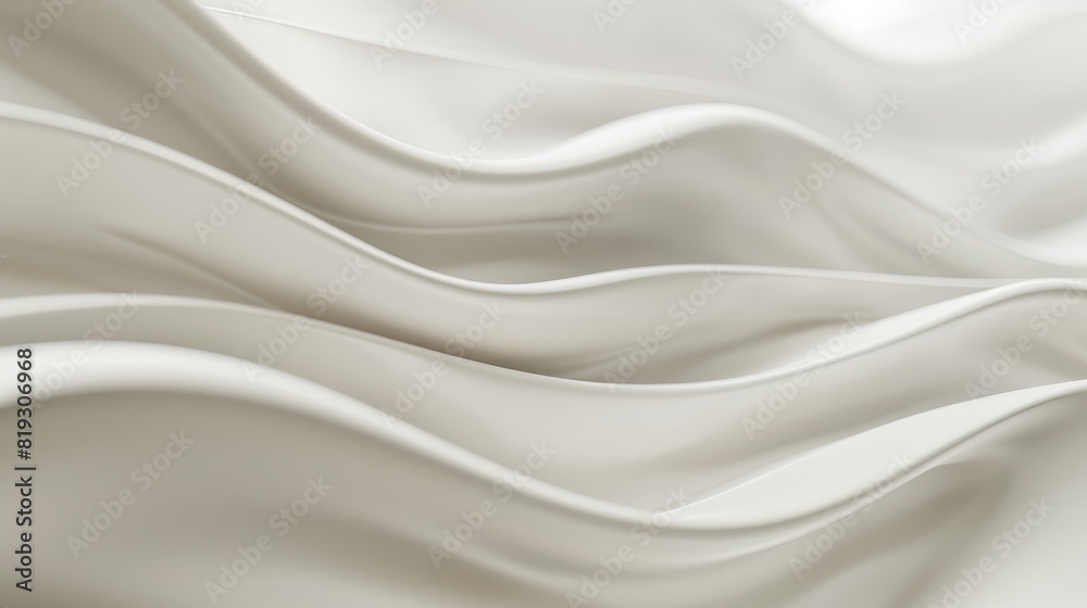 Soft white fabric with flowing curves
