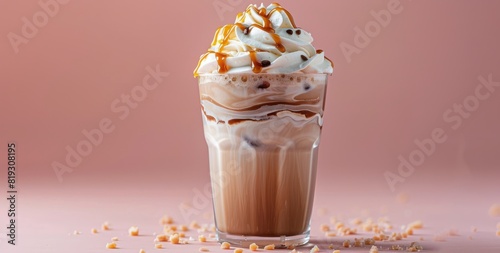 Cup of Coffee With Whipped Cream and Caramel