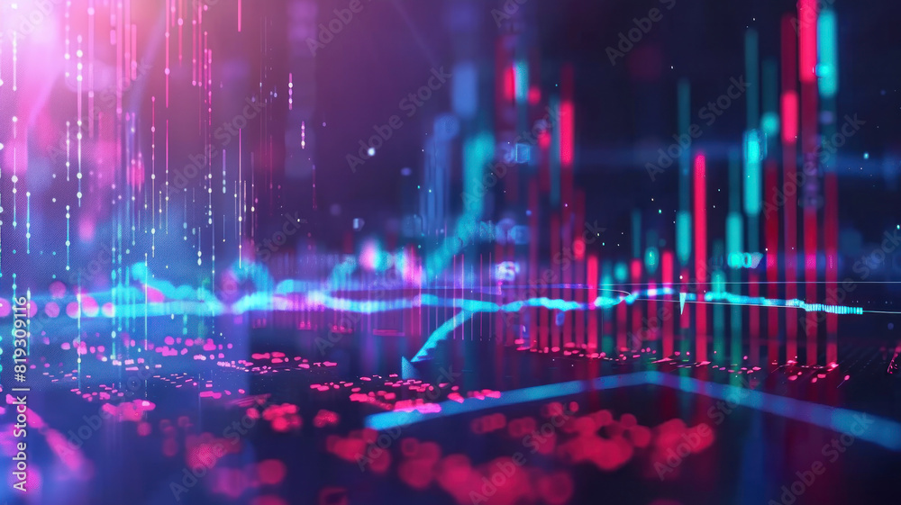 Modern abstract stock market chart lines background. Financial graph. Investment trading. business data diagram. Generative AI Modern abstract stock market chart lines background. Financial graph. Investment trading. business data diagram. Generative AI