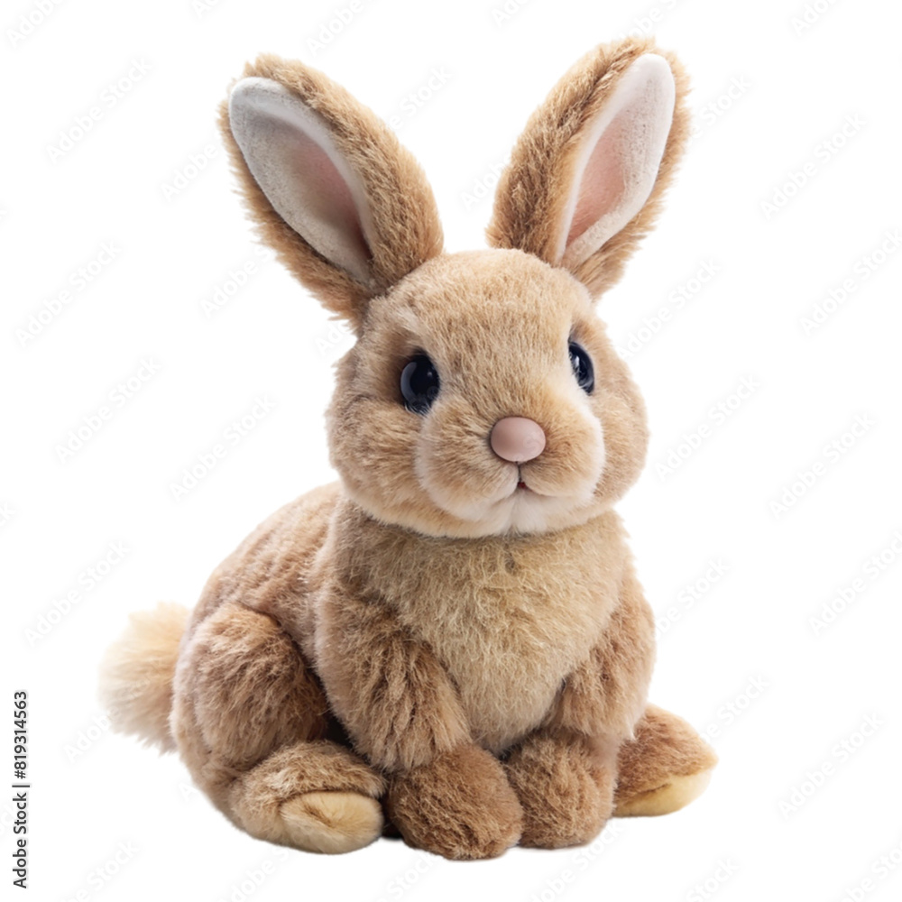 Obraz premium Rabbit toy Isolated on transparent background