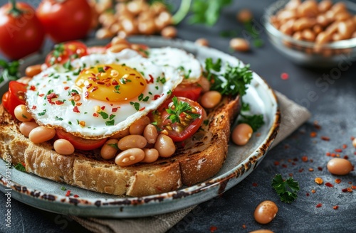 Toast With Beans and Egg