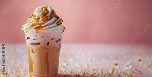 Coffee Cup With Whipped Cream and Caramel