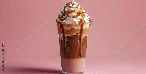 Coffee Cup With Whipped Cream and Caramel