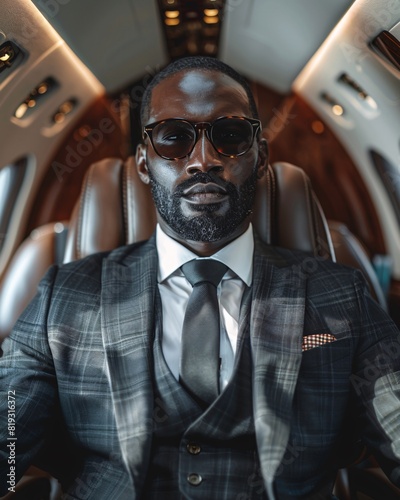 black man on private jet © Vlad Kapusta