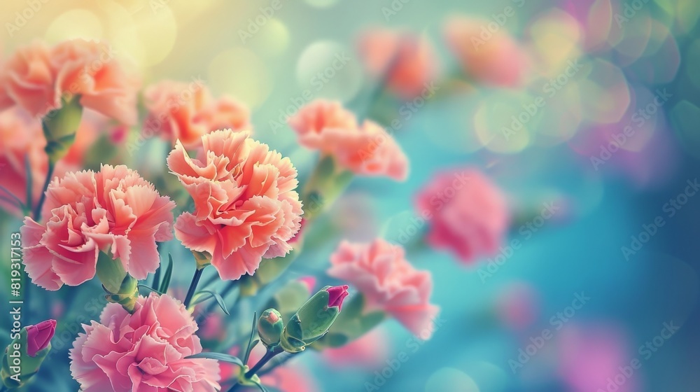 Summer blooms: vibrant carnations