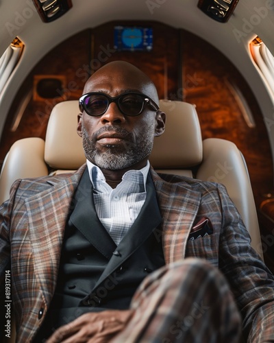 black business on private jet