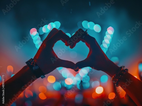 People Forming Heart Shape With Hands at Concert