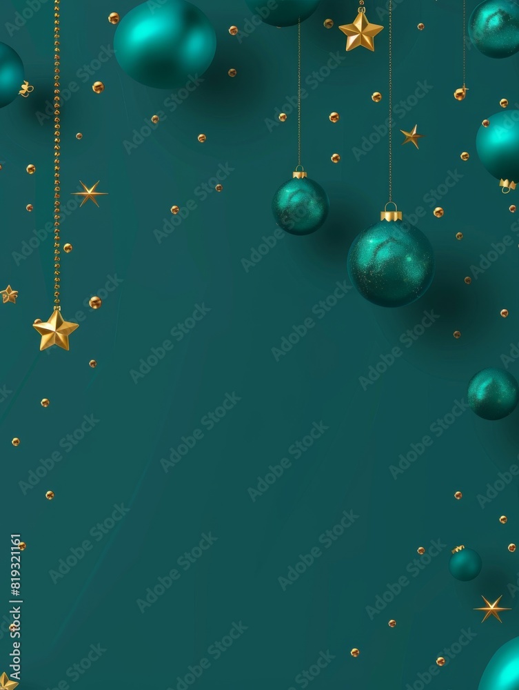 Fototapeta premium Christmas background. Festive New Year poster and banner, greeting card. Xmas decoration element. Festive Merry Christmas and Happy new year