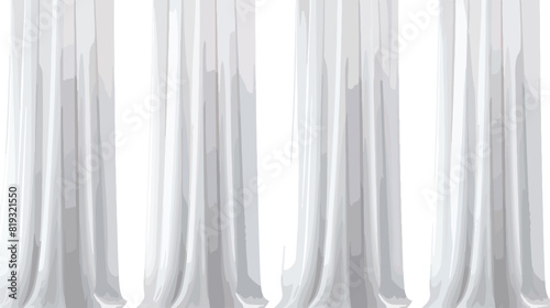 Vector White Curtains Isolated on transperant alpha photo