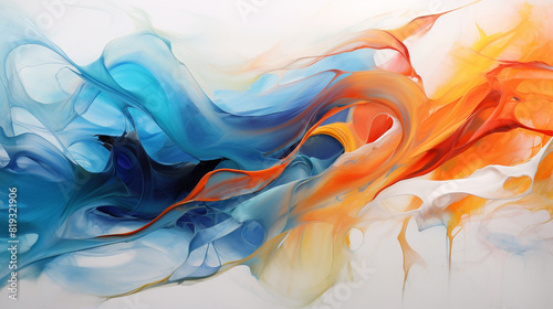 Thick layers of oil-based paints harmonize, resulting in a captivating and mesmerizing abstract creation.