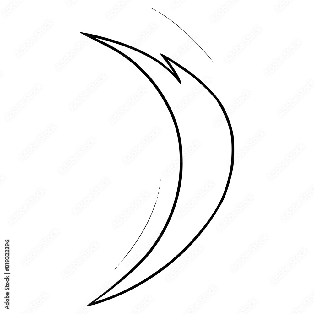projectile effect slash normal attack illustration hand drawn outline vector projectile effect slash normal attack illustration hand drawn outline vector
