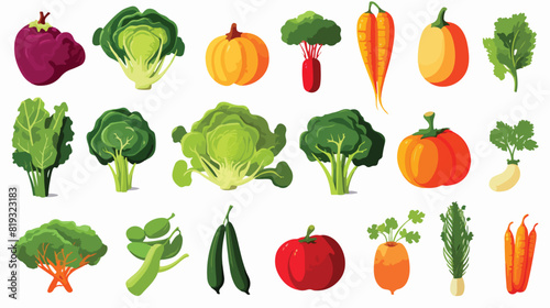 Vegetables set. Healthy natural vitamin food. Organ