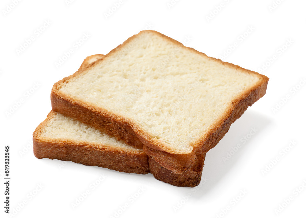 Pieces of fresh toast bread isolated on white Pieces of fresh toast bread isolated on white