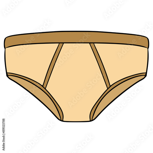briefs underpants illustration hand drawn isolated vector	
