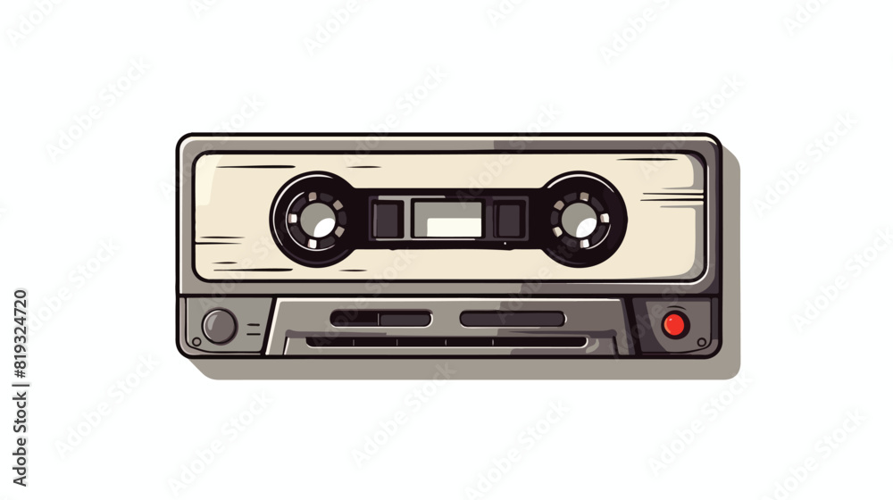 Video cassette VHS videotape from 90s sketch vector