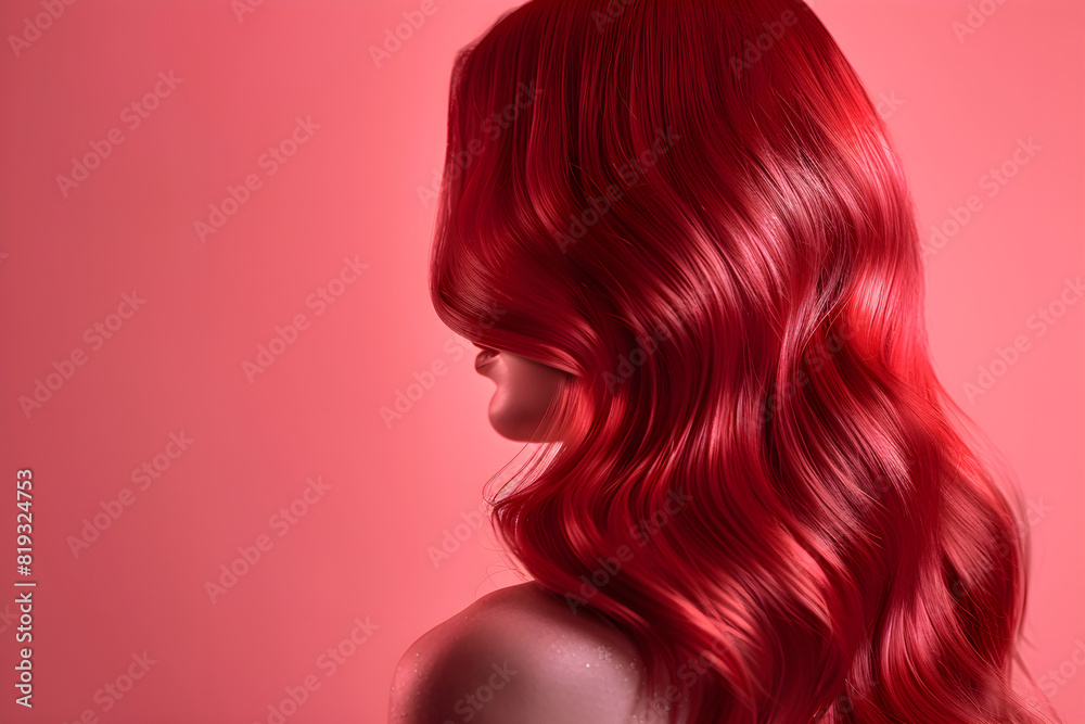 Luxurious red hair ready to shine with hair care products for colored hair Luxurious red hair ready to shine with hair care products for colored hair