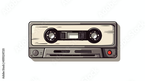 Video cassette VHS videotape from 90s sketch vector