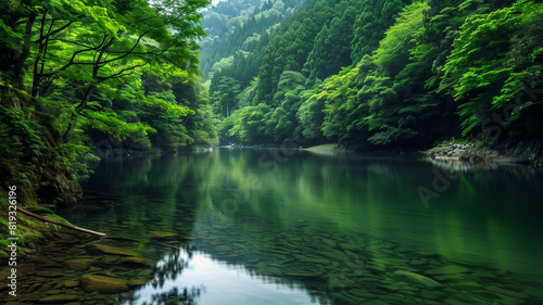 夏の渓谷 川