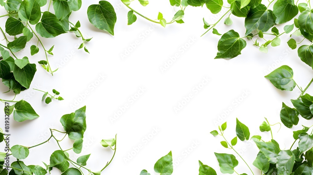 Green leaves frame in white.Space for copy
Green leaves frame in white.Space for copy