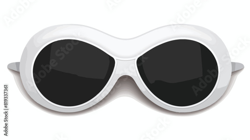 White and black sleeping mask mockup with pair of e