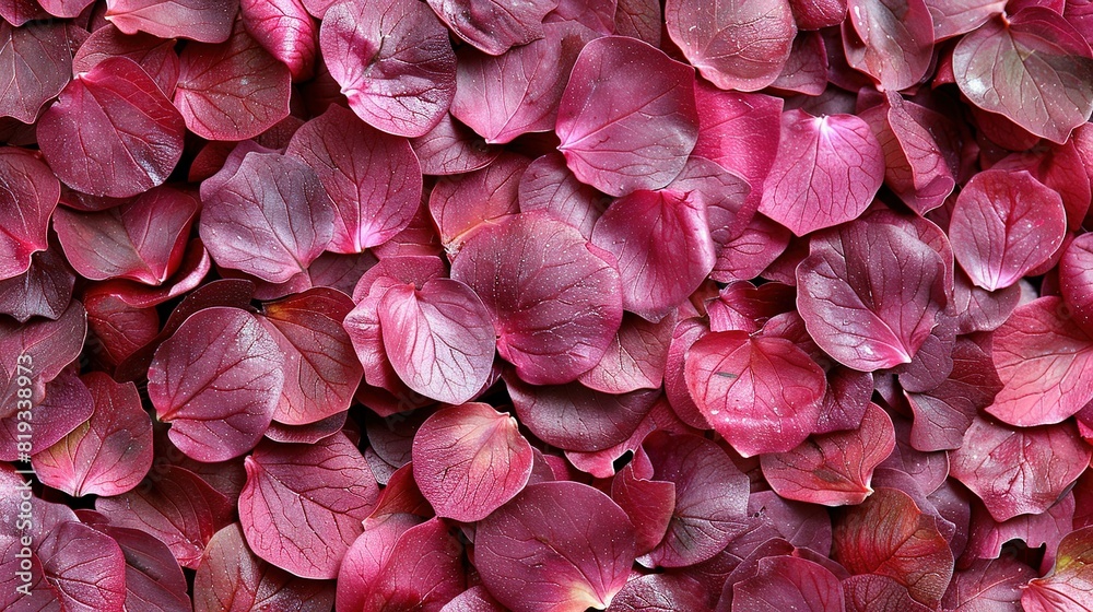 Close-up of red leaves on a wall of red leaves Close-up of red leaves on a wall of red leaves