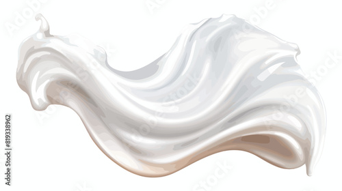 White cream blob with realistic liquid texture. Bea photo