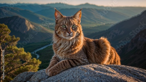 AI generated art of a majestic feline photo
