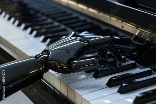 Robot Playing Piano photo