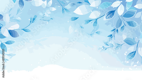 winter background template with abstract fresh blue