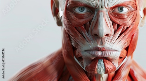 3D rendering illustration of a human muscles. Anatomy of human illustration.
