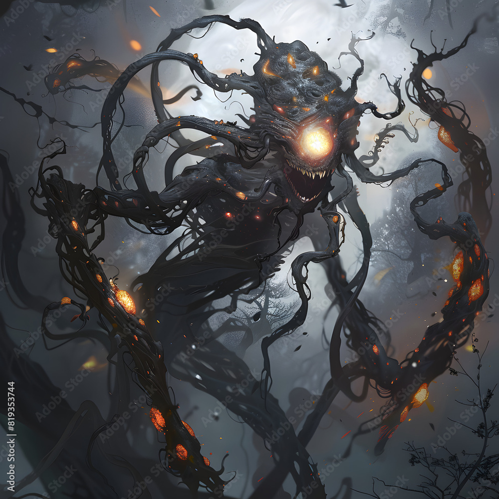 Creepy nightmare creature , Monster concept. Creepy nightmare creature , Monster concept.