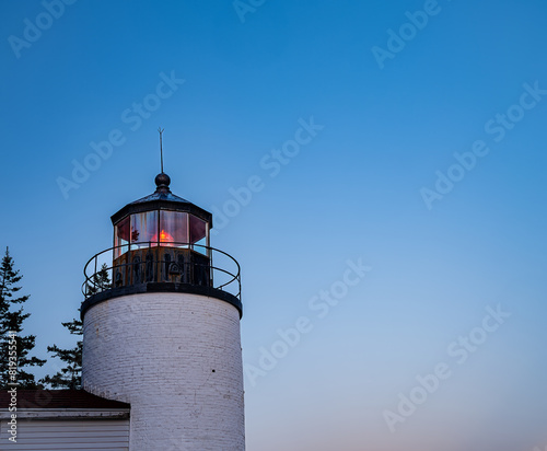 Dusk at Maine's Mt Desert Island Bass Harbor Lighthouse